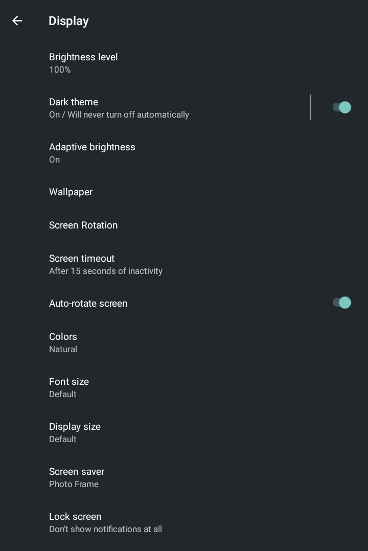 Image of DALION Companion Display Settings