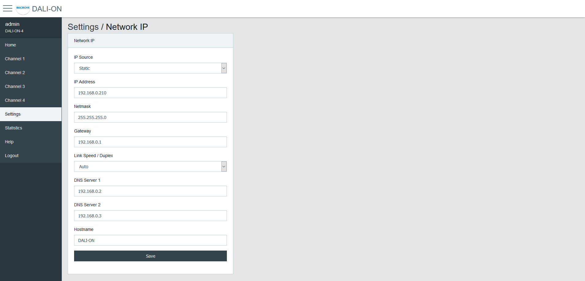 Image of Network IP Settings
