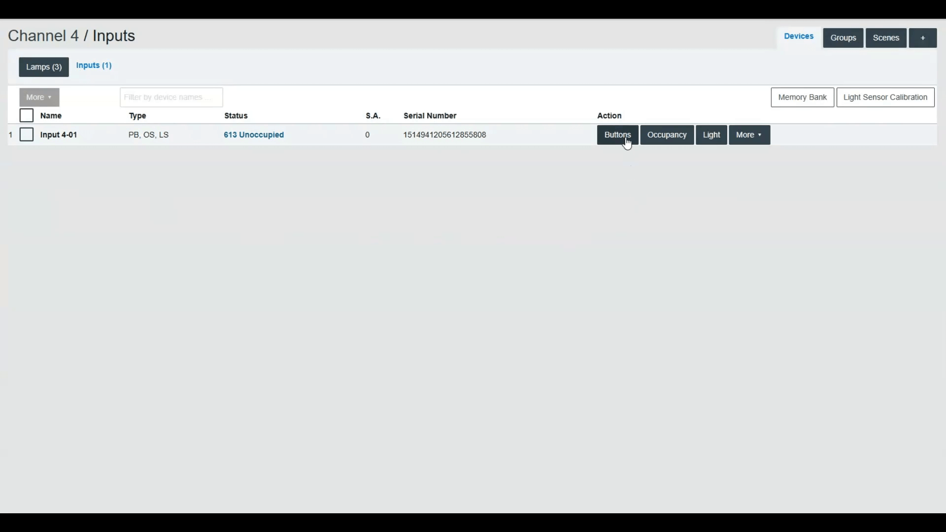 Image of DALION Getting Started - INPUT DEVICES BUTTONS - INPUTS