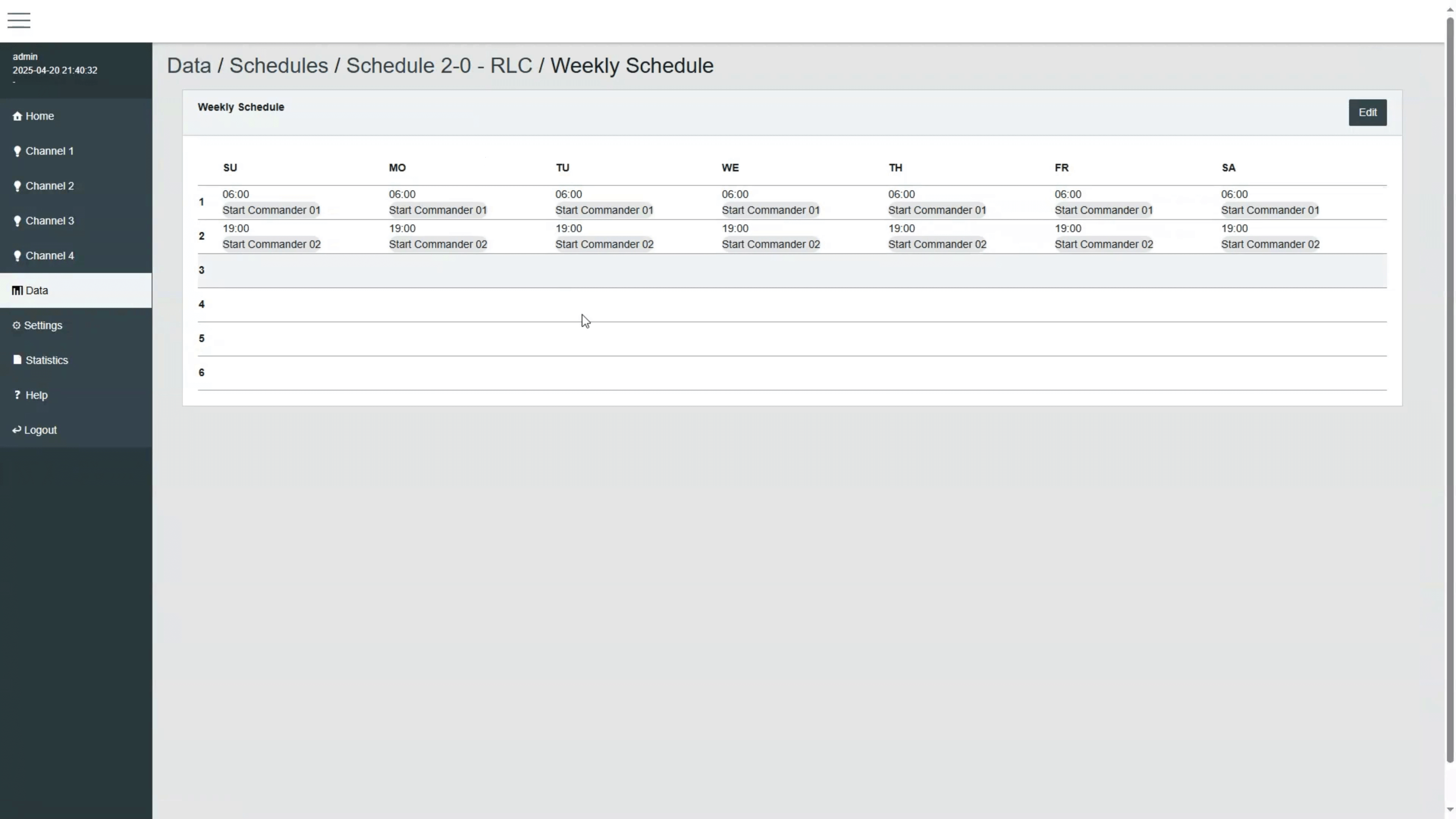 Image of DALION Getting Started - Schedules - Overview